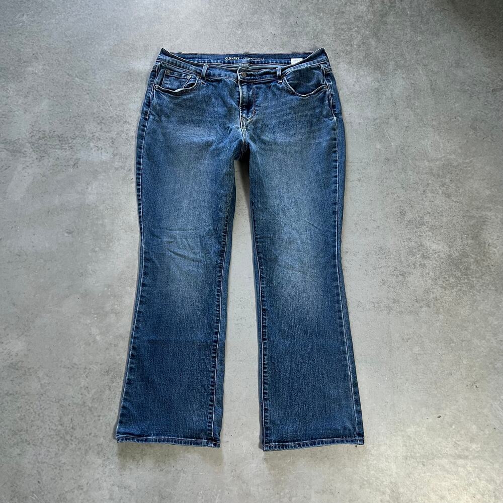 Old Navy Mid Rise Curvy Bootcut Women's Size 14 Stretch Jeans Blue Denim